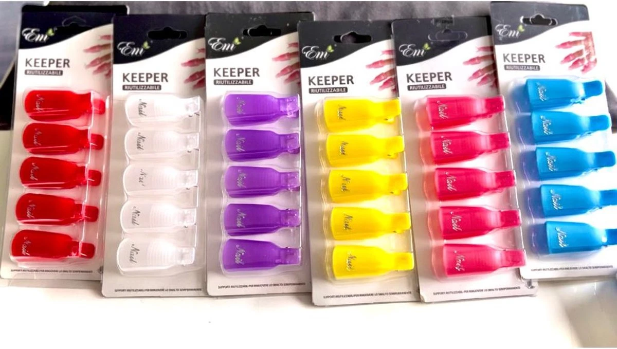 Nagellak Remover Clips | Nagelclips | 10 Stuks | Alles Kleuren 1 Nagellak Remover Clips | Nagelclips | 10 Stuks | Alles Kleuren
