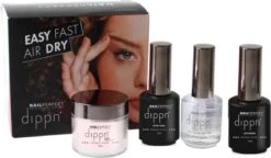 Dip Poeder Starter Kit - NailPerfect - Dippn Kit (Dippn' Sticky Base 15ml, Dippn' Activator 15ml, Dippn' Fast Dry Top Coat 15ml, Dippn' 004 Cover = Zacht Roze 25 Gram)