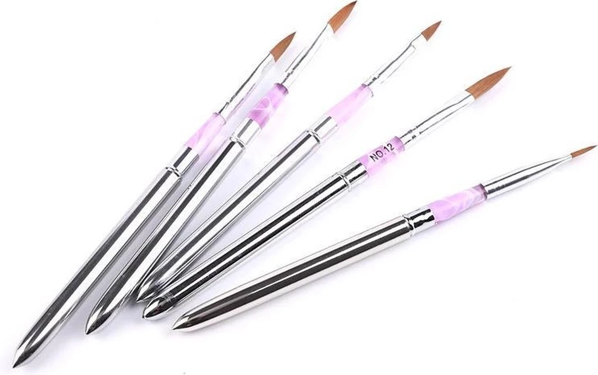 Kwalitatieve Acryl Penseel - Nageldecoratie Pen - #10 Pink Diamond 2 Kwalitatieve Acryl Penseel - Nageldecoratie Pen - #10 Pink Diamond - Afbeelding 2