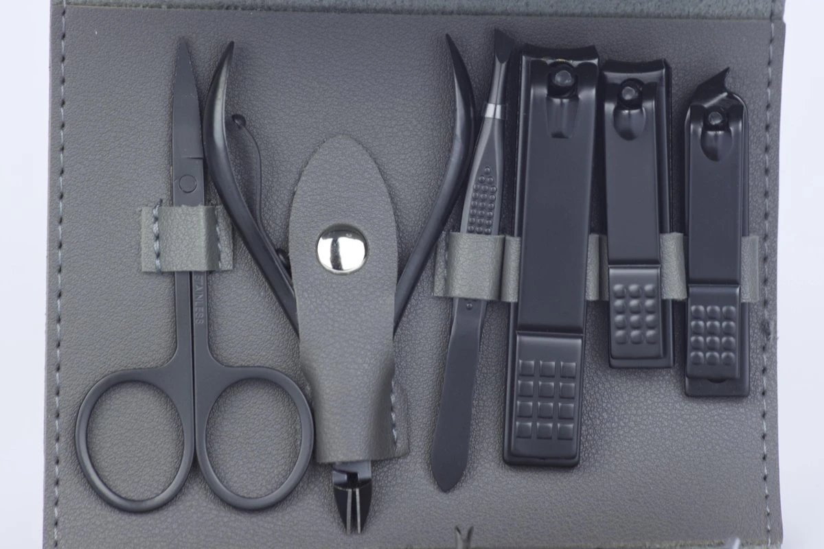 Merkloos Luxe 16-delige | Manicure Set | Met Lederen Opbergetui | Manicureset | Nagelknipper | Grijs 9 Merkloos Luxe 16-delige | Manicure Set | Met Lederen Opbergetui | Manicureset | Nagelknipper | Grijs - Afbeelding 9