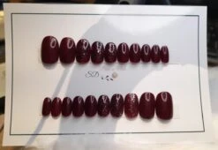 SD Press On Nails - B-Series - Plaknagels - Nagelset 20 Nagels - B72 - Rood - Gellak - Nagellak - Korte Ronde Nageltips - Nepnagels Met Lijm - Kunstnagels - Nail Art - Handmade - Valse Nagels - Nagelvijl - Accessoires - Korte Nagels - Glitter -Nagelverzorging Winkel 1200x826 2