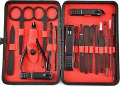 ⭐ATV PERFECTUM Luxe 18-delige - Manicure Set - Zwart Manicureset - Manicure Setje Pedicureset - Nagelschaartje - Nagelknipper – Nagelknipper Set - Manicureset - Manicuresetje -Nagelverzorging Winkel 1200x842 3