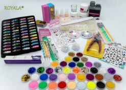 Royala - Acrylnagels Starters Pakket Large|L| 125 Delig | 94 Colors | Acryl Nagels Set | Acryl Starter Kit | Nail Art Pakket | 500 Franse Nageltips | Manicure Set Voor Nail Art Kit | Nagel Decoratie | Acryl Poeder | Acryl Vloeistof | Monomeer -Nagelverzorging Winkel 1200x857 3