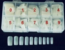 Nagel Tips In Box - 500 Stuks -per Maat 50 Stuks - Kleur Naturel -kunstnagels - Acryl Nagels - Gel Nagels -polygel Nagels