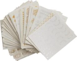 GUAPÀ - Nail Art Nagel Sjabloon Stickers 42 Vellen - Zelfklevende Nagelstickers & Nageldecoratie 3D Goud En Zilver -Nagelverzorging Winkel 1200x951