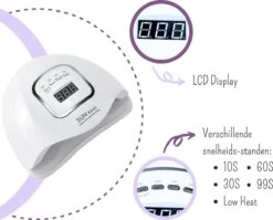 Merkloos Daniqqi - 80 Watt UV LED Lamp Nagels - 45 Leds Nagellamp - Wit -Nagelverzorging Winkel 1200x965