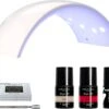 Starterspakket Gellak - MEANAIL - UV LED Lamp - Nude/rood - Peel Off Gel Nagellak