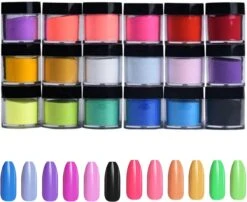 Acrylpoeders Set | 18 Stuks | 108 G Totaal Poeders | Acrylnagels | Nail Art | Acryl Kleuren | Acrylpigment | Poeder Voor Nepnagels | Nagelpoeder | Nagelstad