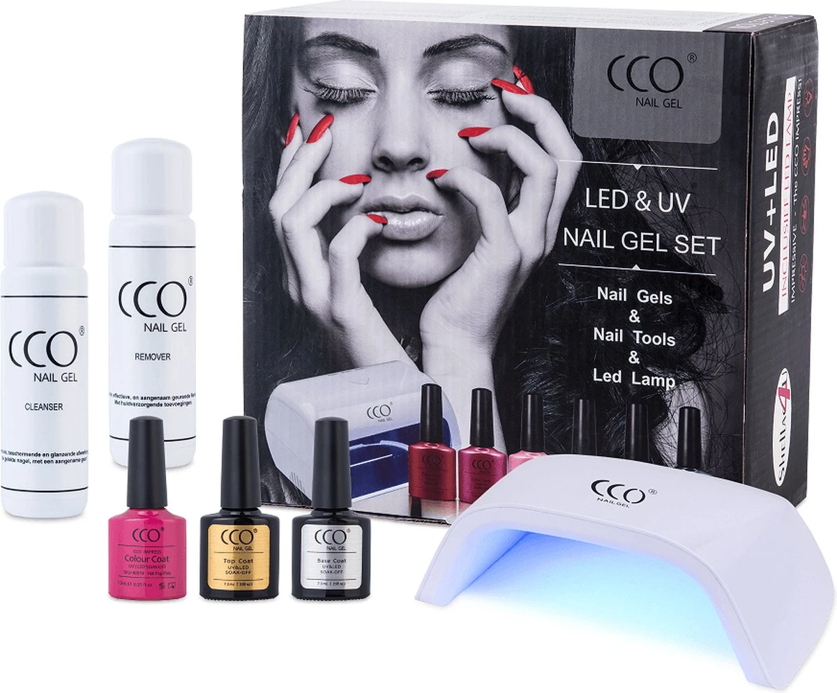 CCO Gellak Starterspakket - Gel Nagellak - Basis Met 18Watt Led Lamp - 1 Kleur CCO Rose Bud 40511 1 CCO Gellak Starterspakket - Gel Nagellak - Basis Met 18Watt Led Lamp - 1 Kleur CCO Rose Bud 40511