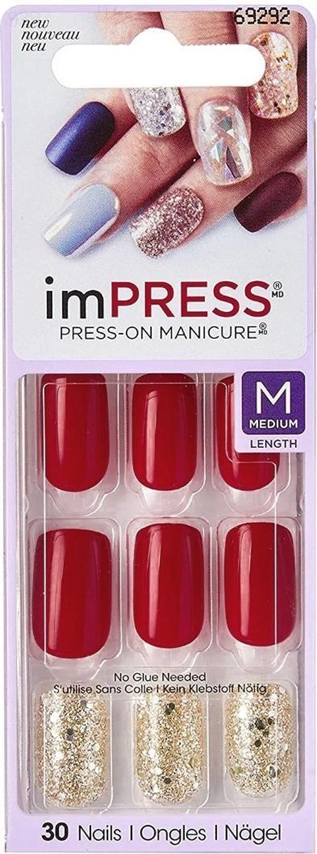 Kiss ImPRESS Press-on Manicure He's With Me- Kunstnagels - Nagels - Press On Nails - Plaknagels - Nepnagels - 30 Stuks - Beste Kwaliteit 1 Kiss ImPRESS Press-on Manicure He's With Me- Kunstnagels - Nagels - Press On Nails - Plaknagels - Nepnagels - 30 Stuks - Beste Kwaliteit