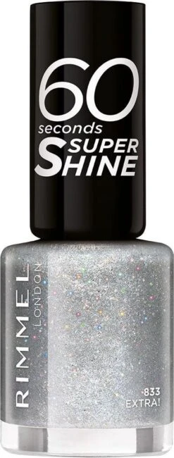 Rimmel London 60 Seconds Nagellak Special Effect Glitter - 33 Zilver -Nagelverzorging Winkel 456x1200