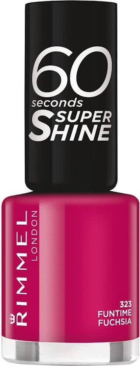 Rimmel London 60 Seconds Supershine Nagellak - 323 Funtime Fuchsia 9 Rimmel London 60 Seconds Supershine Nagellak - 323 Funtime Fuchsia - Afbeelding 9