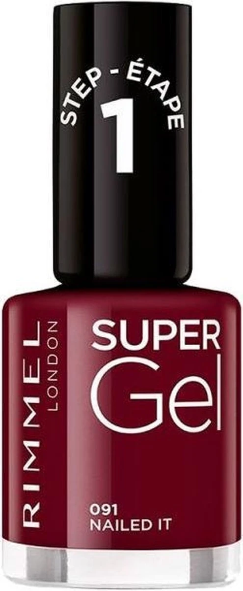 Rimmel London SuperGel Nagellak - 091 Nailed It - Rood 1 Rimmel London SuperGel Nagellak - 091 Nailed It - Rood