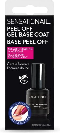 Sensationail Peel Off Gel Base Coat - 71791 5 Sensationail Peel Off Gel Base Coat - 71791 -Nagelverzorging Winkel 547x1200 3