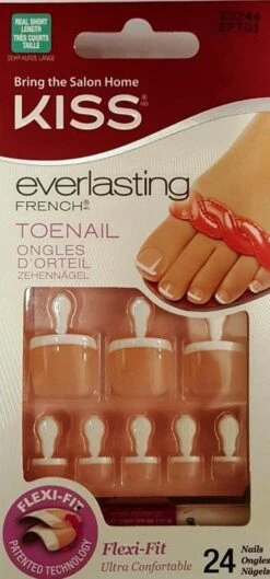 Kiss Everlasting French Toenails Limitless - Teennagels - Toenails - Plaknagels Voor Tenen - Kunstnagels Voor Tenen - 24 Stuks - Beste Kwaliteit -Nagelverzorging Winkel 560x1200 1