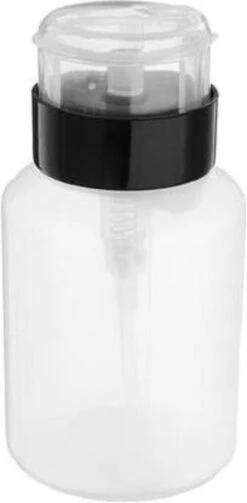 Merkloos Pompdispenser (mendapomp) - 210 Ml - Zwart - Ideaal Voor Vloeistof Binnen De Pedicure / Manicure / Nagelspecialiste /schoonheidssalon -Nagelverzorging Winkel 589x1200 1