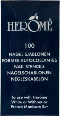 Herome Nagelsjablonen - Nail Stencils - Superstrakke Witte Nagelranden Zonder Uit Te Schieten Lakken - Voor De Perfecte French Manicure - 1*100pcs. -Nagelverzorging Winkel 624x1200 2