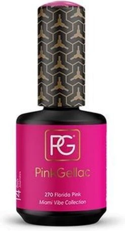 Pink Gellac - Florida Pink - Gellak - Vegan - Roze - Glanzend - 15ml -Nagelverzorging Winkel 647x1200