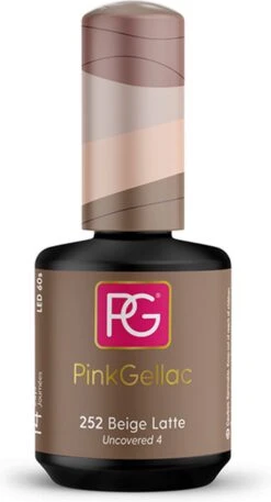 Pink Gellac - Beige Latte - Gellak - Vegan - Beige - Glanzend - 15ml -Nagelverzorging Winkel 648x1200