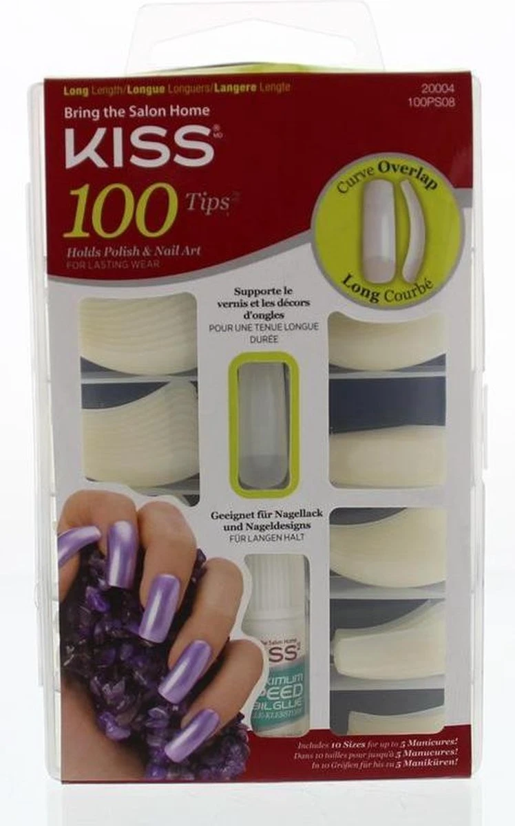 Kiss Nail & Lym Curve Overlap - 100 Stuks - Nageltips 1 Kiss Nail & Lym Curve Overlap - 100 Stuks - Nageltips