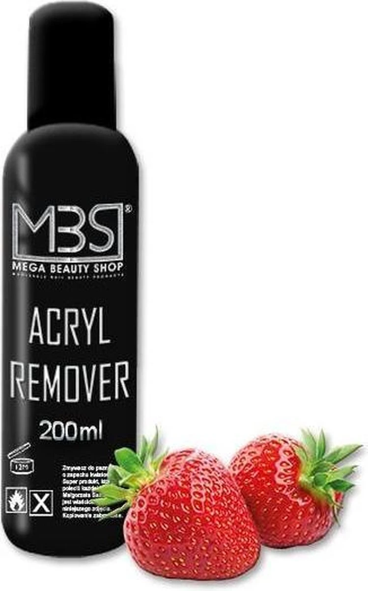 Acryl Remover (200 Ml) Met Aardbeiengeur - Acryl Nagels Remover- Nail Remover 1 Acryl Remover (200 Ml) Met Aardbeiengeur - Acryl Nagels Remover- Nail Remover