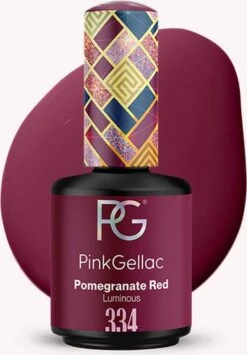 Pink Gellac - Pomegranate Red - Gellak - Vegan - Rood - Creamy Finish - 15 Ml