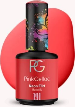 Pink Gellac - Neon Flirt - Gellak - Vegan - Roze - Glanzend - 15ml -Nagelverzorging Winkel 841x1200 1