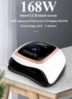 UV Nagel Lamp 168 Watt + 5 Gratis Vijlen - BellaLine - UV Led Nagellamp – Gel Nagel – Nagellak UV – Nageldroger – Salon – Sensor – Gellac - Acryl - Gelnagels – 42 Power Led – Professioneel – Krachtig – Manicure – Extra Lang Snoer - Pink - Pedicure -Nagelverzorging Winkel 885x1200