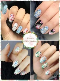 GUAPÀ® Nagelstickers & Nail Wraps - Nail Art - Nagel Folie - Diverse Kleuren Nail Wrap - 14 Vellen Nagelstickers | Bloemen Nagelstickers | Nagellak Folie -Nagelverzorging Winkel 899x1200 7