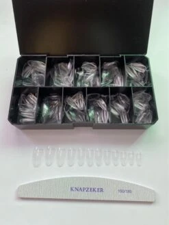 Knapzeker Gelly Tips Medium Almond 500 Stuks 12 Maten - Plaknagels Met Lijm In Doos + Knapzeker Nagelvijl 100/180 - Transparant Nageltips Full Cover Voor Acryl - Gel Nails- Nepnagels Soak Off -Nagelverzorging Winkel 900x1200 38