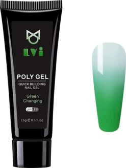 Elvi Polygel Starterskit -Complete Set Inc. USB UV/Led Mini Lamp-6x15g Polygel Kleuren Blauw - Nagelverlenging Polyacryl UV Nagellak-Quick Extension Temperature Color Changing Gel Blue Green -Nagelverzorging Winkel 905x1200 3