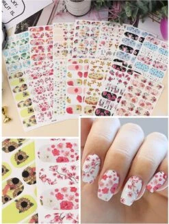 GUAPÀ® Nagelstickers & Nail Wraps - Nail Art - Nagel Folie - Diverse Kleuren Nail Wrap - 14 Vellen Nagelstickers | Bloemen Nagelstickers | Nagellak Folie -Nagelverzorging Winkel 906x1200 2