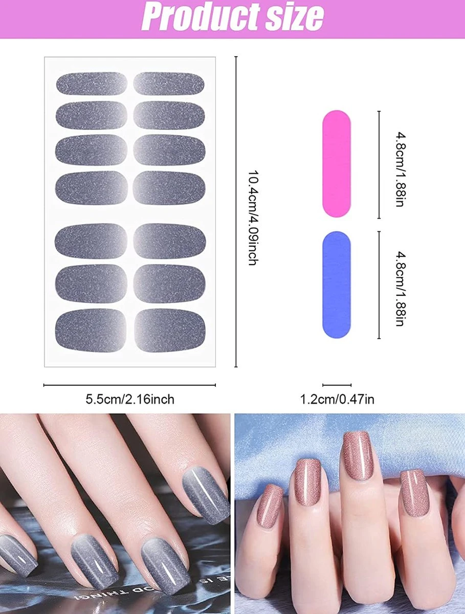 GUAPÀ® Nagelstickers & Nail Wraps - Nail Art - Nagel Folie - Diverse Kleuren Nail Wrap - 20 Vellen Nagelstickers 7 GUAPÀ® Nagelstickers & Nail Wraps - Nail Art - Nagel Folie - Diverse Kleuren Nail Wrap - 20 Vellen Nagelstickers - Afbeelding 7